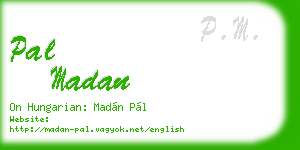 pal madan business card
